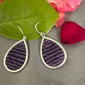 Silpada Elegant Purple Teardrop Earrings